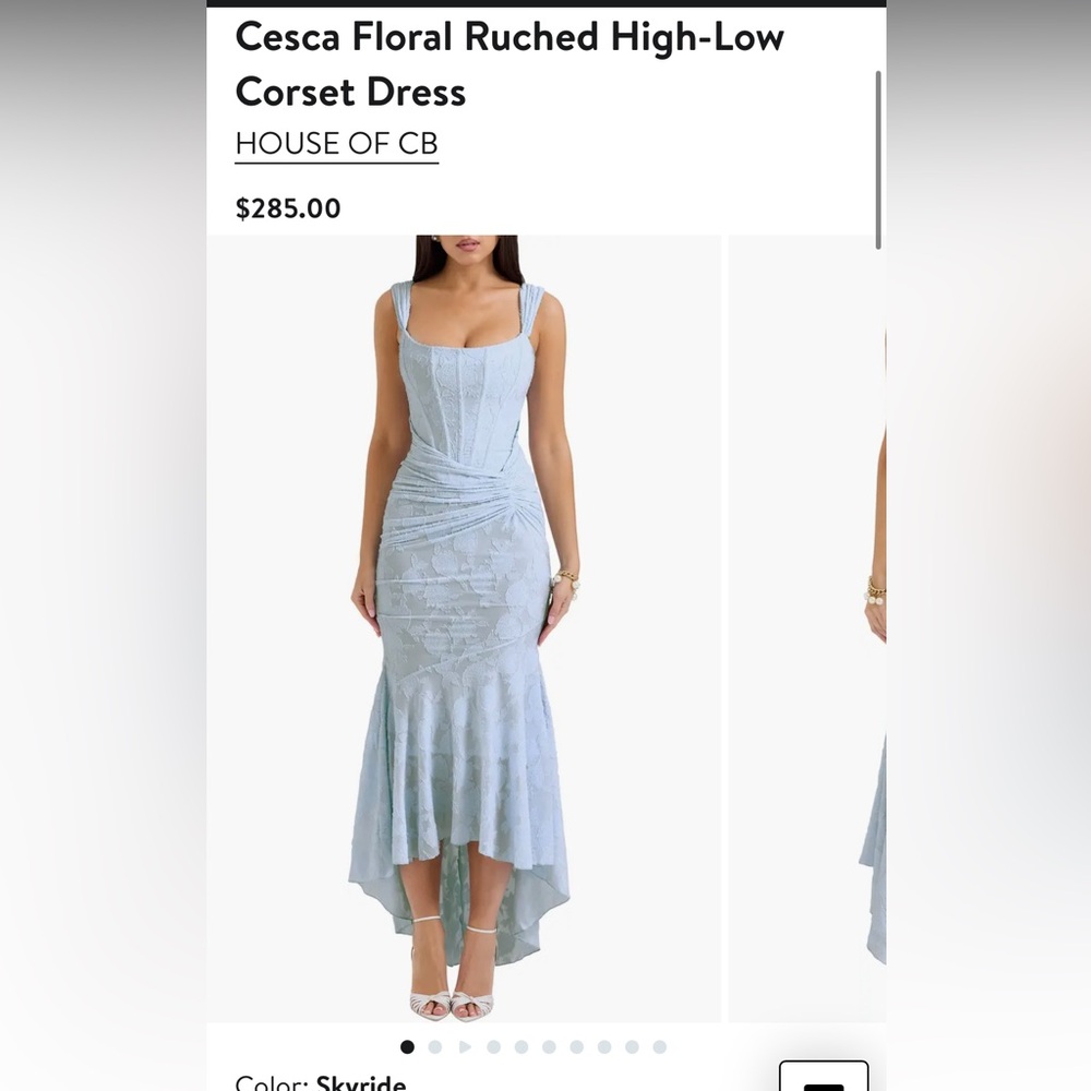 House of CB Sky Blue High-Low Dress